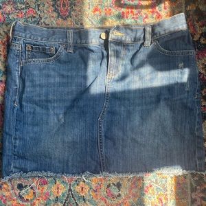 Vintage denim mini skirt